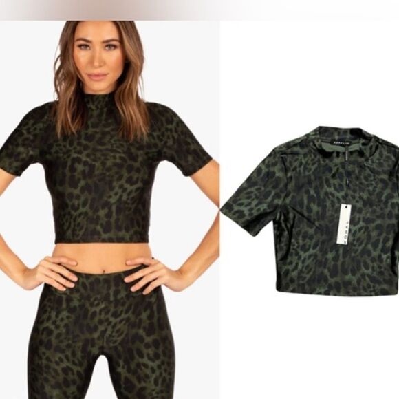 Koral Stella Cheetara Crop Top in Juniper Cheetara BNWT - Picture 3 of 7